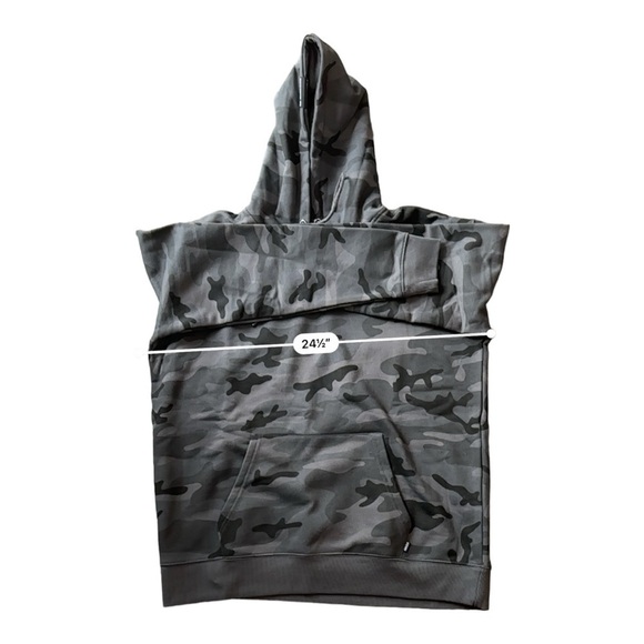 New Vixxon Gray Black Camo Hoodie Womens Size L Fleece Jacket Dixxon Flannel Co - Picture 14 of 15